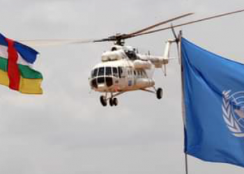 Un hélicoptère  spécialement envoyé pour espionner sur les FACA et les alliés russes et transmettre des informations aux rebelles de la CPC