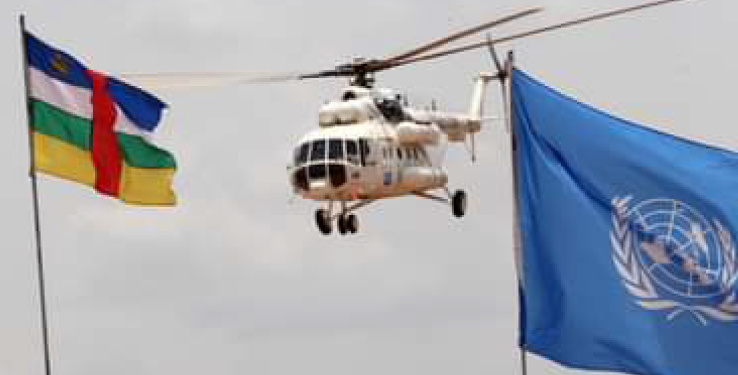 Un hélicoptère spécialement envoyé pour espionner sur les FACA et les alliés russes et transmettre des informations aux rebelles de la CPC