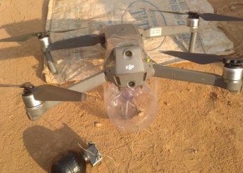 Drones et autres armes découverts par les forces des FACA