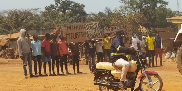 Encore une action « Stop MINUSCA » a eu lieu à Bangui.