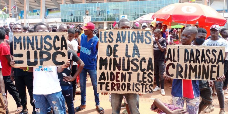 RCA: Une manifestation des jeunes contre la MINUSCA